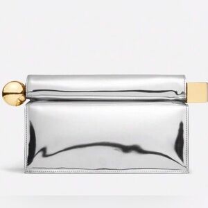 🆕 Luxury Metallic Patent Faux Leather Clutch Handbag